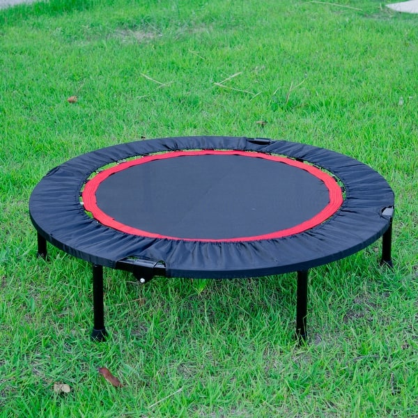 slide 2 of 8, 40 Inch Mini Exercise Trampoline