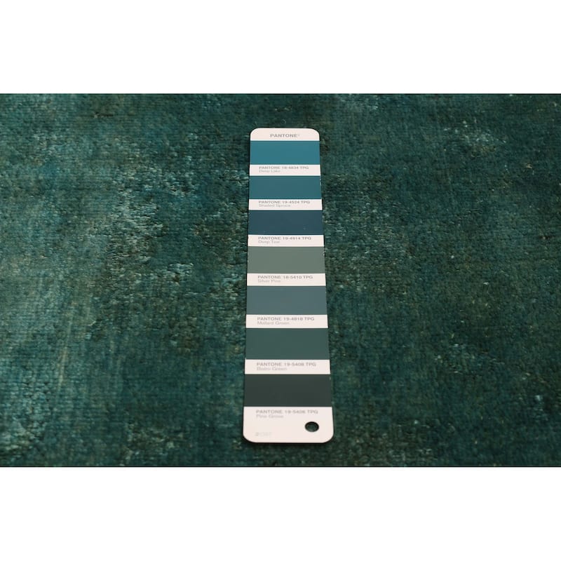 ECARPETGALLERY Hand-knotted Vibrance Green Wool Rug - 8'0 x 9'0