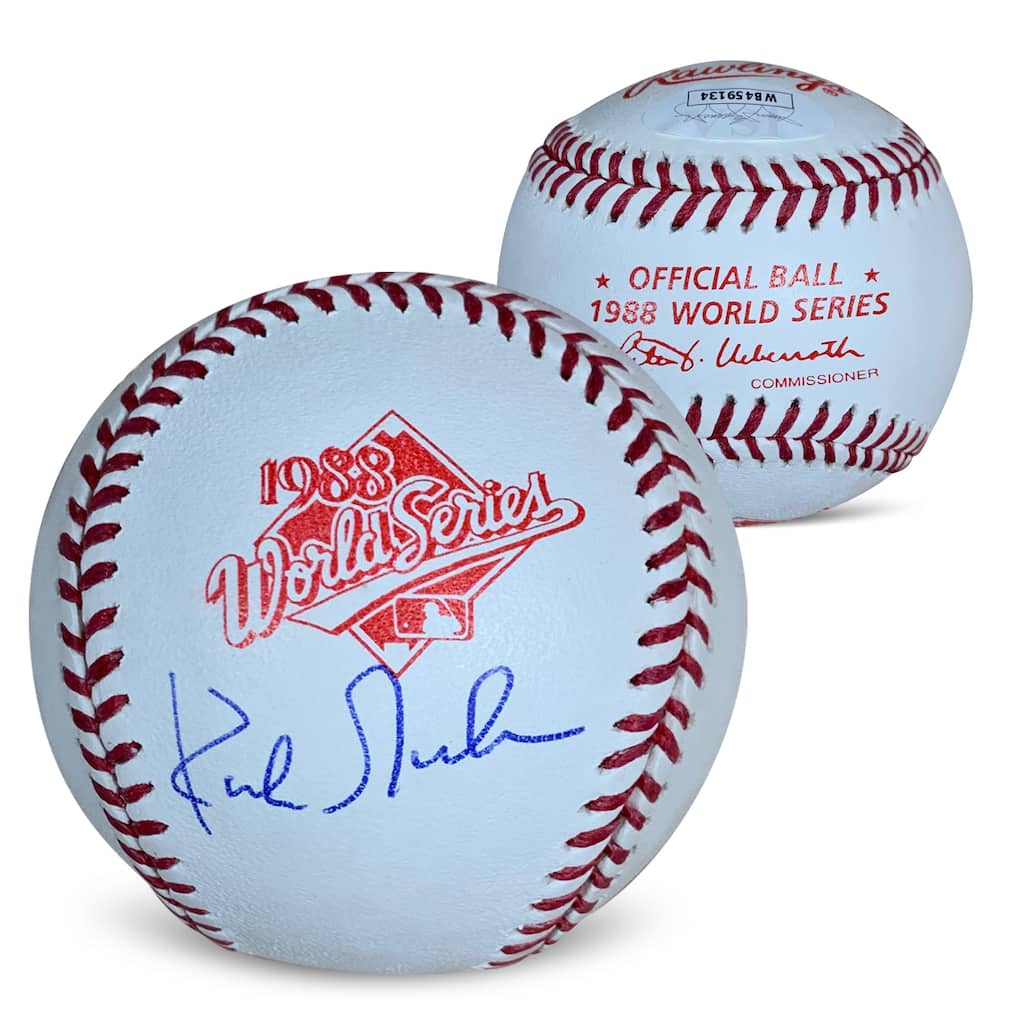 Kirk Gibson Autographed 1988 World Series Signed Baseball JSA COA With UV Display Case - 8'6" x 11'6"