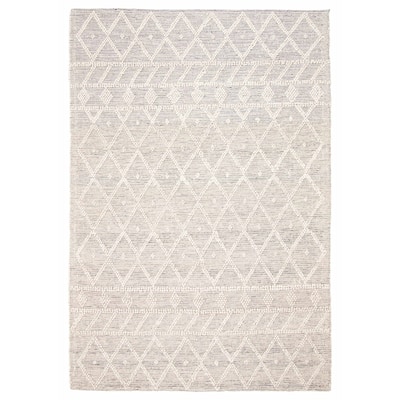ECARPETGALLERY Braid weave Sienna Grey Wool Rug - 6'3 x 8'11
