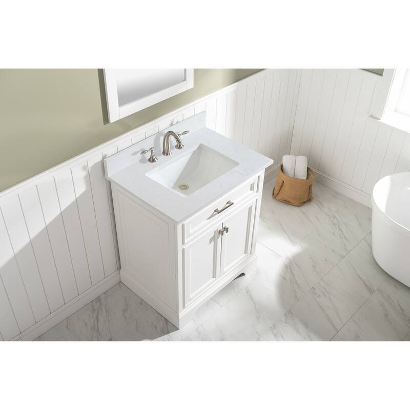 Milano 30" Single Vanity in White