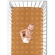 preview thumbnail 4 of 4, Pumpkin Boho Mudcloth Boy Girl Fitted Crib Sheet - Orange White Bohemian Woodland Tribal Southwest Mud Cloth Hatch Neutral Line