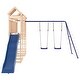 preview thumbnail 15 of 20, vidaXL Swing Set Outdoor Backyard Wooden Playground Equipment for Kids Age 3-8