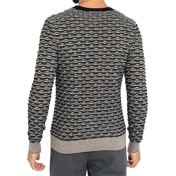Shop Carven Mens Wool Fantasy Theme Knit Crew Neck Sweater Shop Carven Mens Wool Fantasy Theme Knit Crew Neck Sweater