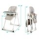 preview thumbnail 11 of 15, Babyjoy Foldable Convertible High Chair Height Adjustable Baby Feeding