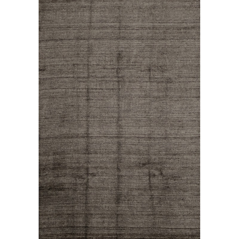 Hand Knotted Oriental 100% Wool Carpet Tribal Contemporary Greys & Charcoal Gabbeh Area Rug - 9' 8'' X 7' 9''