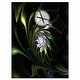 preview thumbnail 2 of 13, Designart 'Multi Colored Green Stained Glass' Oversized Modern Wall CLock