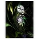 preview thumbnail 13 of 13, Designart 'Multi Colored Green Stained Glass' Oversized Modern Wall CLock
