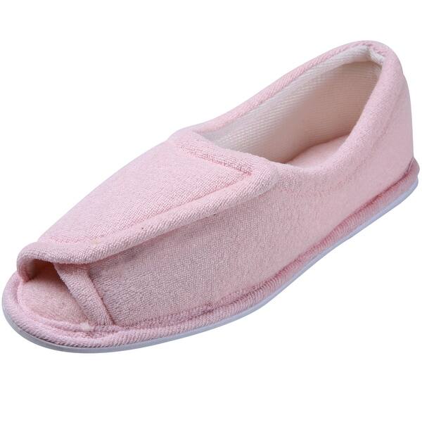 Shop Clinic Comfort Terry Cloth Rubber Sole Slipper Wide Width