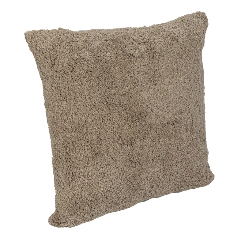 Cotton Tufted Pillow with Chambray Back