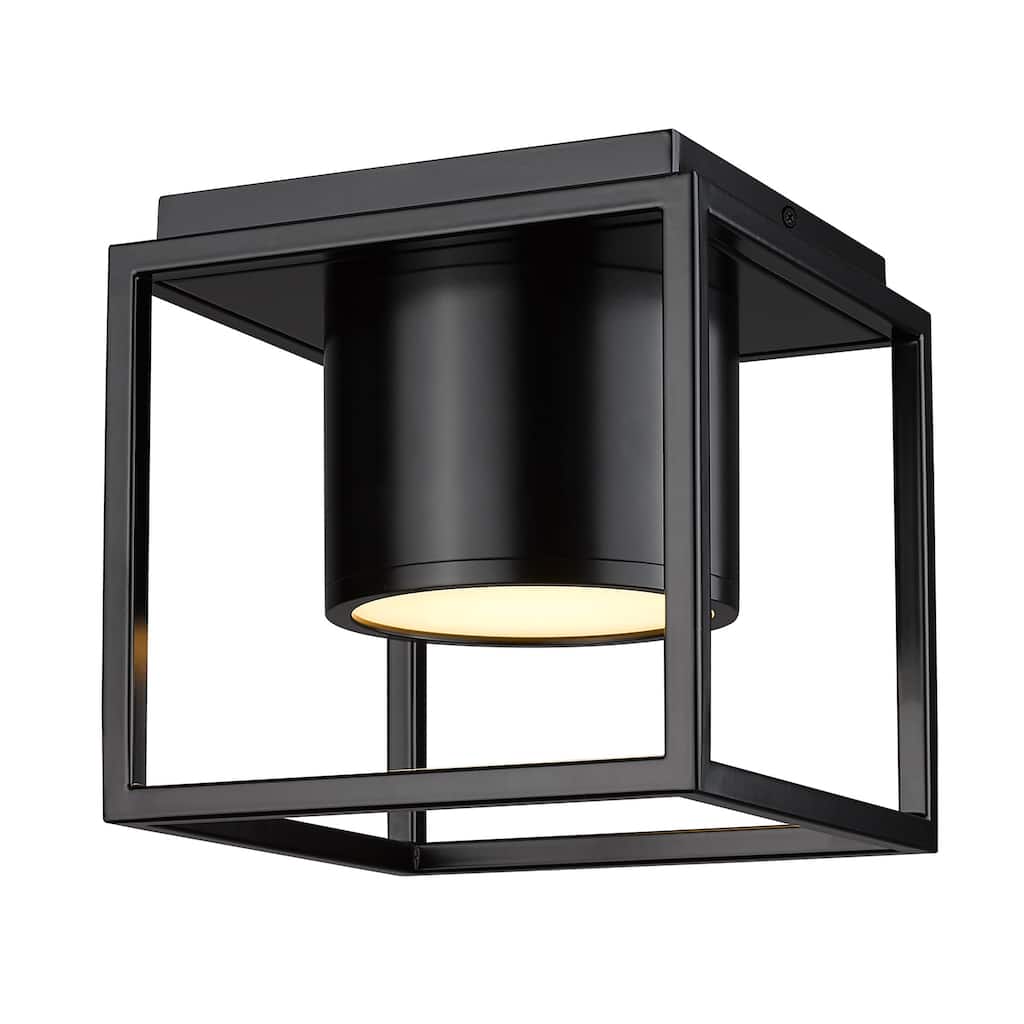Wry Lighting Desmond Integrated LED Flush Mount in Matte Black