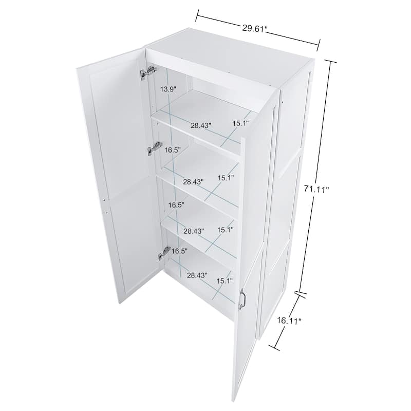 Manhattan Comfort Cornelia Modern Adjustable Shelf Storage Closet 2.0