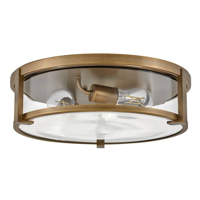 Hinkley Lighting Lowell 3 Light 16" Wide Flush Mount Drum Ceiling