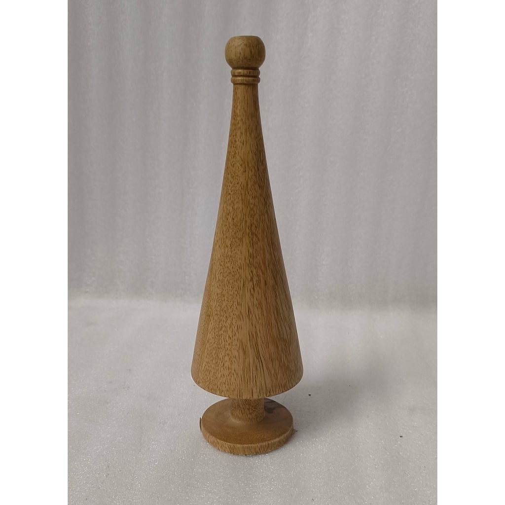 Wooden Christmas Tree Natural Dia 2.36" - NATURAL - NATURAL