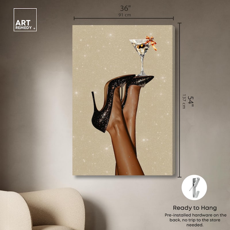Martini on Display Canvas by Art Remedy, Gallery Wrapped