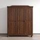 preview thumbnail 1 of 15, Bastian Solid Wood Wardrobe Mocha