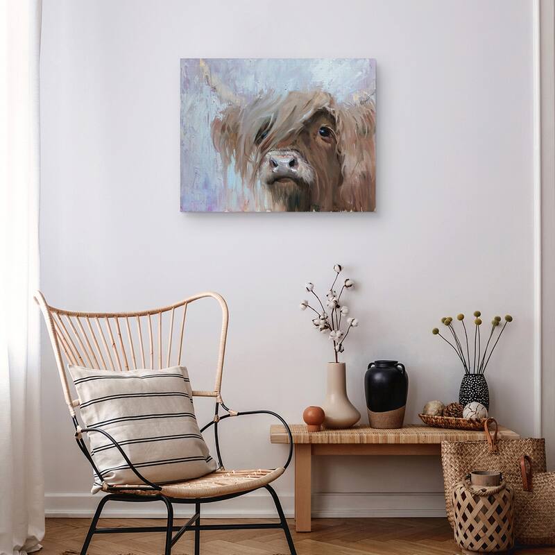 Highland Cutie by Jennifer Stottle Taylor Canvas Art Print