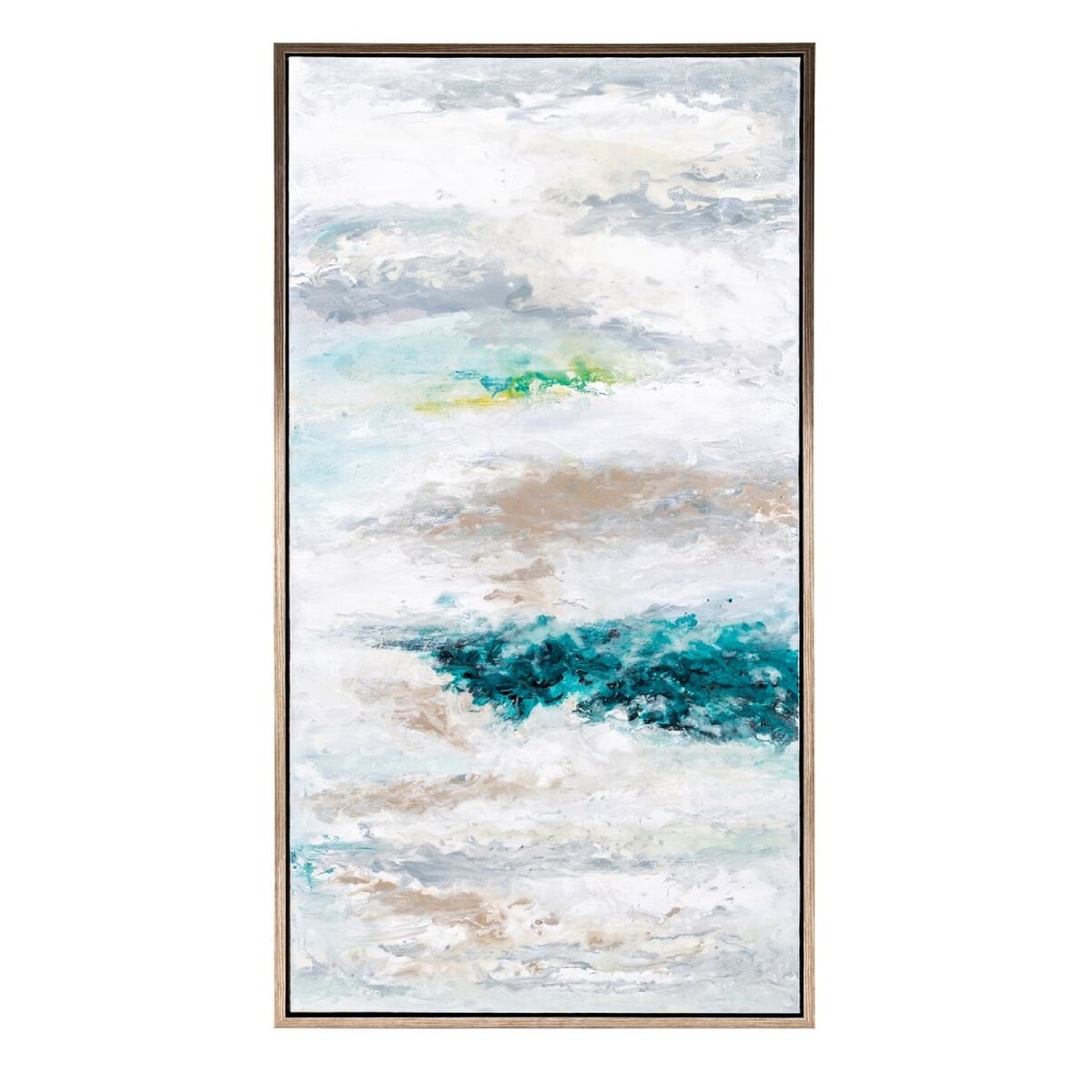 Shop 61 7 Blue And White Abstract Style Corinth Framed Oil
