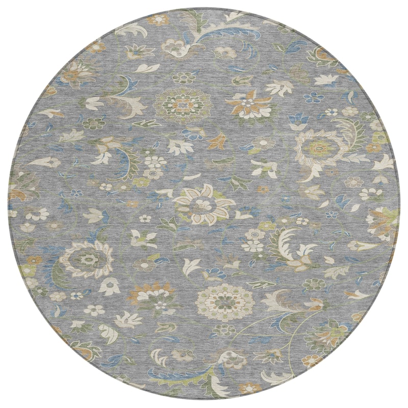 Machine Washable Indoor/ Outdoor Traditional Chantille Rug