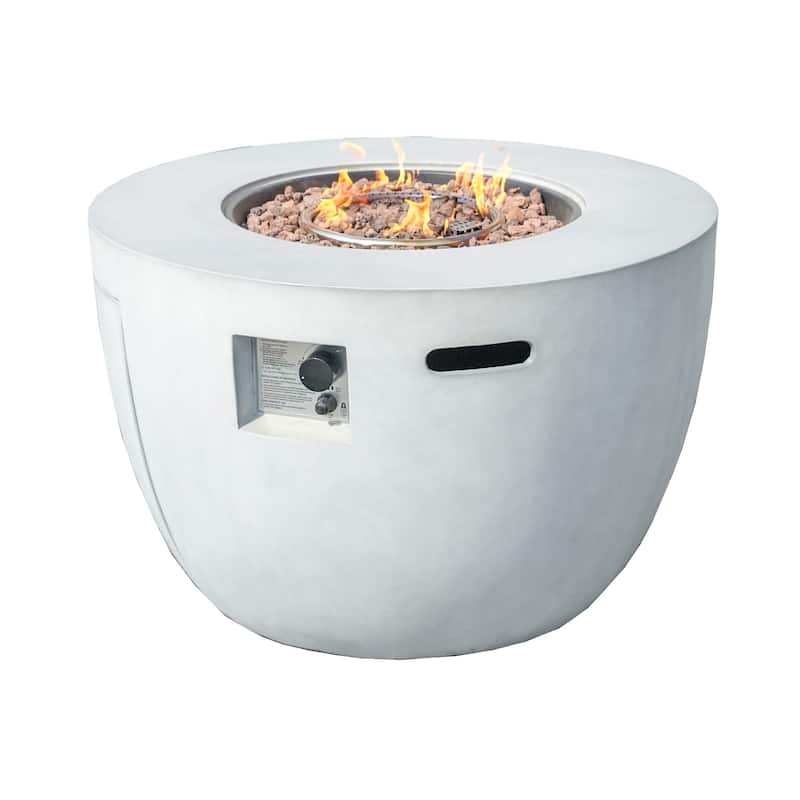 5/7-Seat Multifunctional Outdoor Fire Pit Sofa Set Conversation Set with Semicircle Fire Pit Table