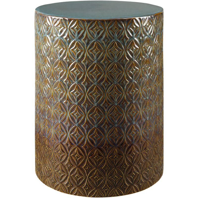 Livabliss Brick Lane Modern Garden Stool - Blue