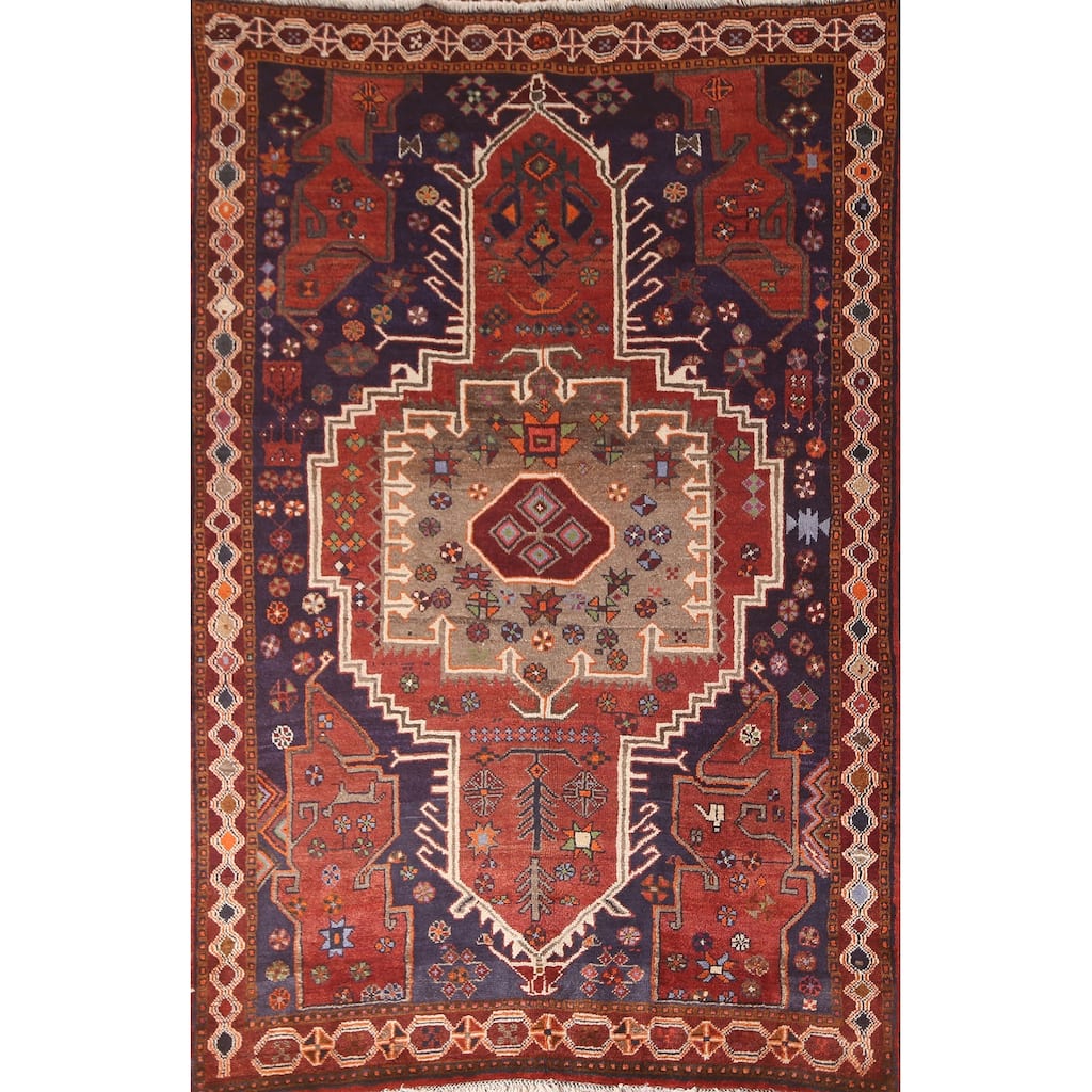 Sirjan Persian Area Rug Hand-Knotted Wool Carpet - 5'0" x 7'8"
