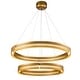 preview thumbnail 1 of 3, OB-2 Light 32'' Wide Round Antique Gold Modern Double Ring LED Chandelier For Dining Room Antique Gold