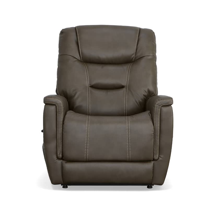 Shaw Driftwood Power Lift Recliner with Power Headrest & Lumbar by Flexsteel