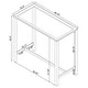 preview thumbnail 5 of 3, Tolbert Rectangular 47-inch Glass Top Pub Bar Table Chrome