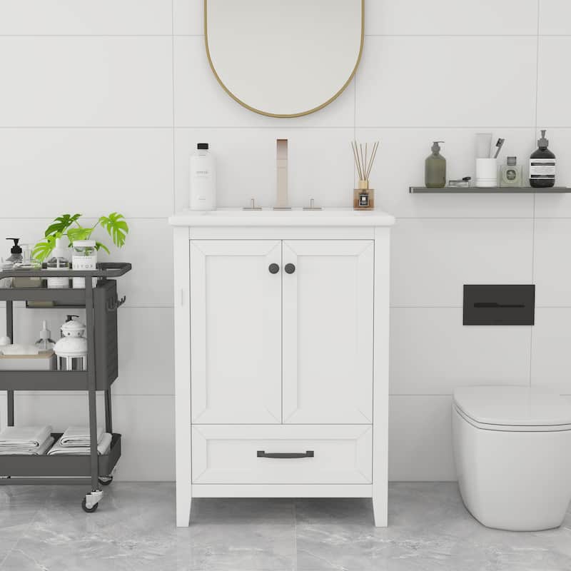 24" Bathroom Vanity - White