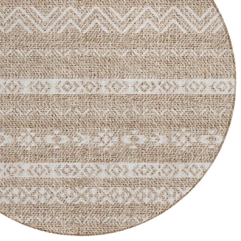 HomeRoots Southwestern Transitional Rectangle Outdoor Rug