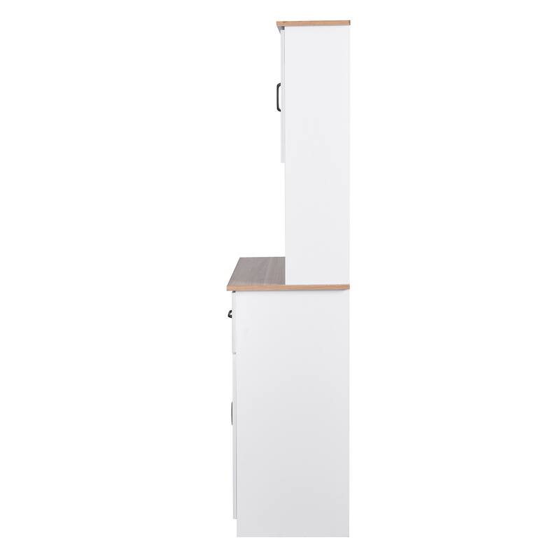 Wooden Kitchen Cabinet Storage Microwave Cabinet