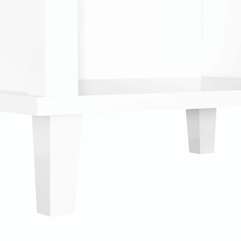 26.77''H Wooden Nightstand with Drawer and Shelf for Bedroom