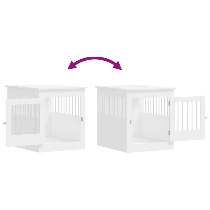 vidaXL Dog Crate with Door Doghouse Puppy Kennel Peg Cage Engineered Wood