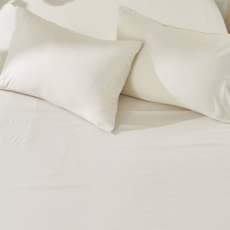 Patina Vie Maison Pre-Washed Microfiber Ultra-Soft Solid Bed Sheet Set