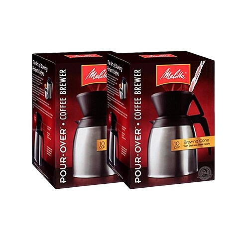 Melitta 64104 Pour Over Thermal Carafe SinglePack (2-Pack) 10 - Cup Pour Over Thermal Carafe