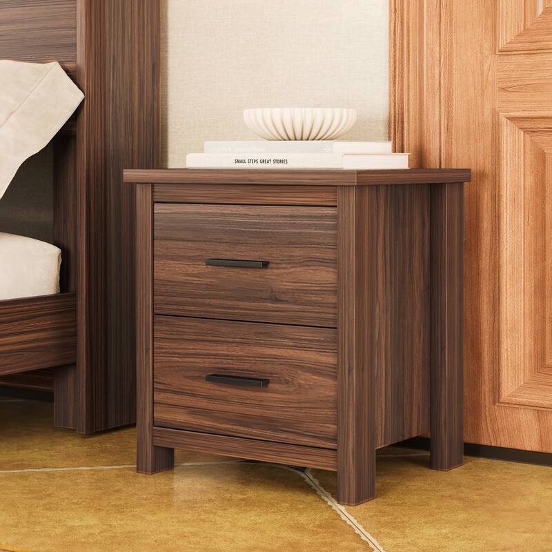Wooden Bed Frame with Storage Headboard and Charging Station Bedroom Sets