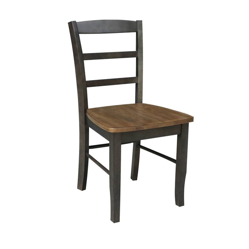 36" Round Pedestal Dining Table with Madrid Ladderback Chairs