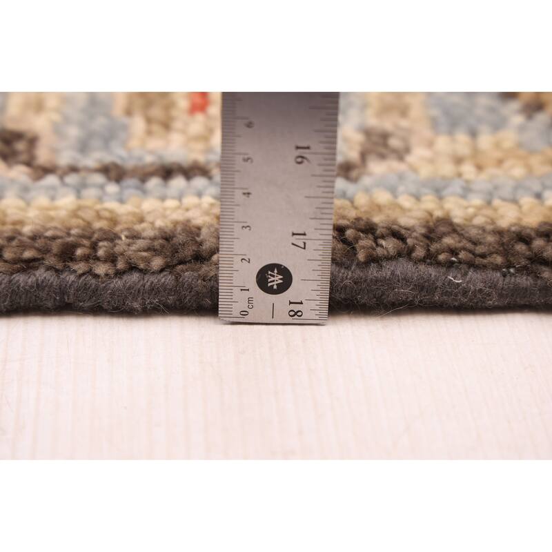 ECARPETGALLERY Hand-knotted Jules Serapi Dark Grey Wool Rug - 2'8 x 9'9