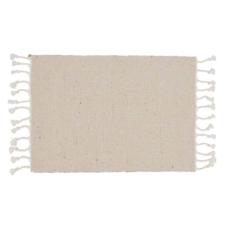 Tassel Design Jute And Cotton Table Mats (Set of 4)