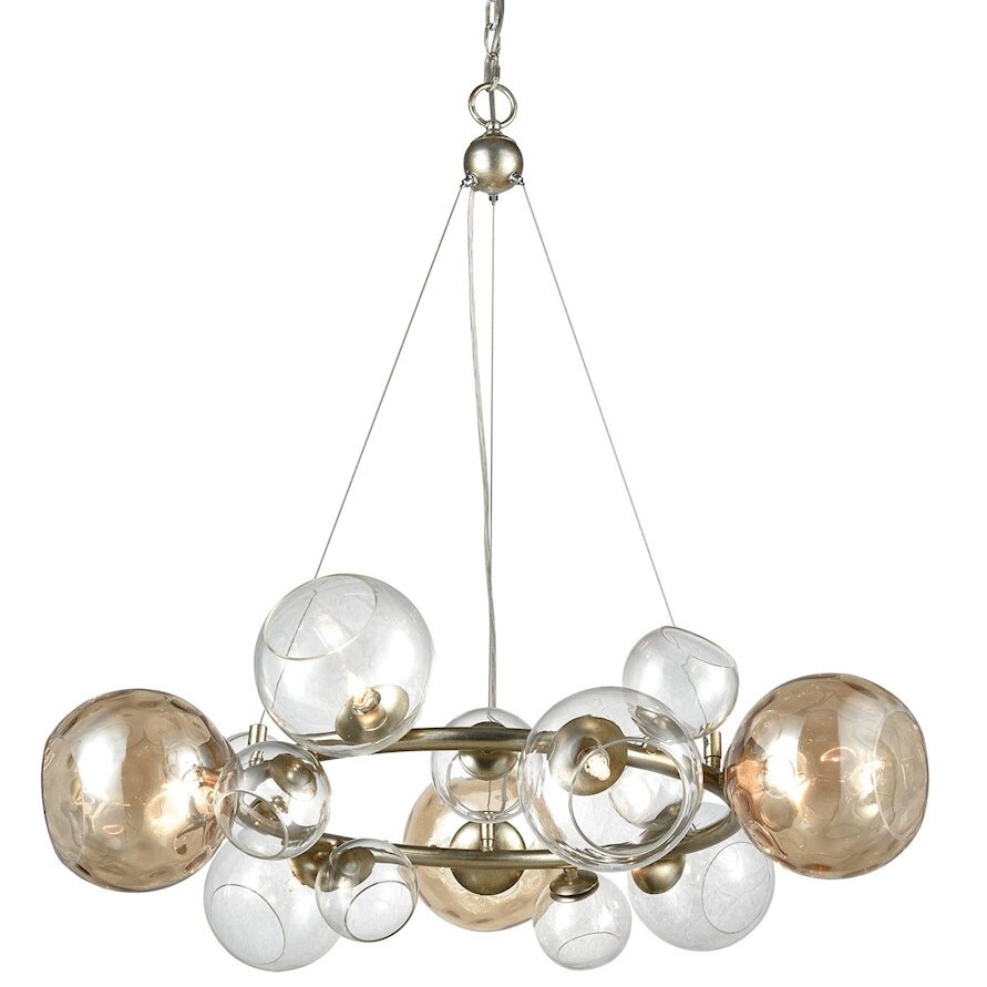 Elk Home 1141-025  Bubbles 9 Light 32" Wide Abstract Ring Chandelier - Chandeliers For Bedrooms by Overstock.com