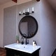 preview thumbnail 7 of 10, Park Ridge Bathroom Vanity Lighting Wall Fixture, Clear Glass Shade, Dimmable, LED Compatible, Over Mirror Mount Steel