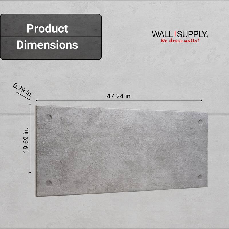 Wall!Supply UltraLight HD Printed 3D EPS Foam Panels, Set of 4 Panels (25.83 sq. ft.)