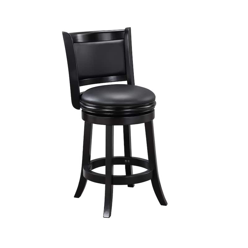 Augusta Wood Upholstered Swivel Counter Barstool