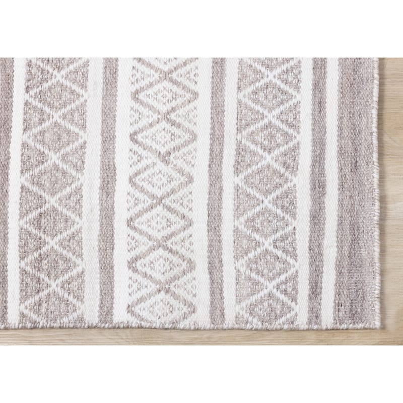Grey Cream Recycled Farmhouse Rug