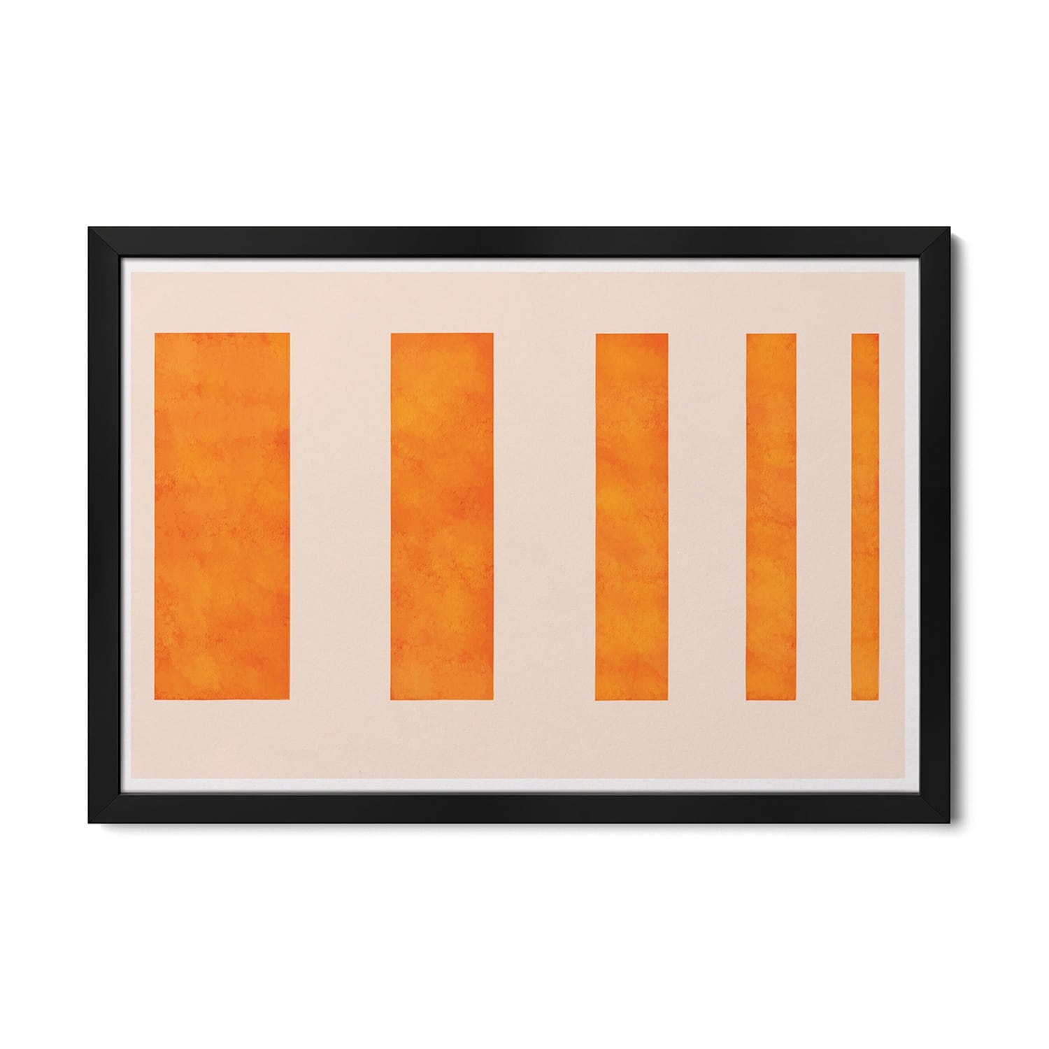 Modern Art - Orange Levies Premium Framed Poster by 5by5collective
