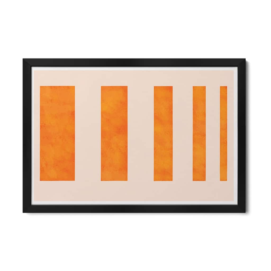 Modern Art - Orange Levies Premium Framed Poster by 5by5collective