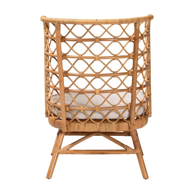 Tania Bohemian Light Honey Rattan Accent Chair