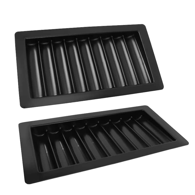 GSE™ 9-Row Casino Poker Table Dealer Poker Chip Tray. Custom Poker Table Chip Rack/Holder for 450 Chips - Black - Black