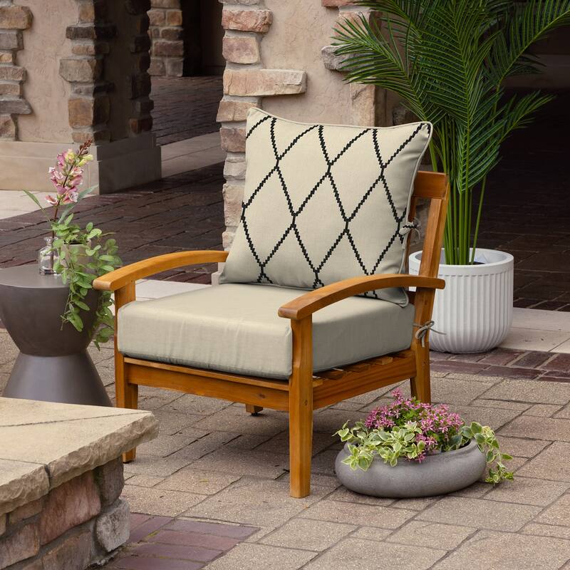 ARDEN Foam Outdoor Deep Seat Cushion Set, 24 x 24